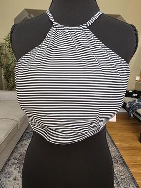 Bathing Suit Women’s Charmo,Black & White Striped Bikini.